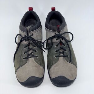 Keen Men's Casual Lace-Up Suede Outdoor Shoes in Gray and Black
